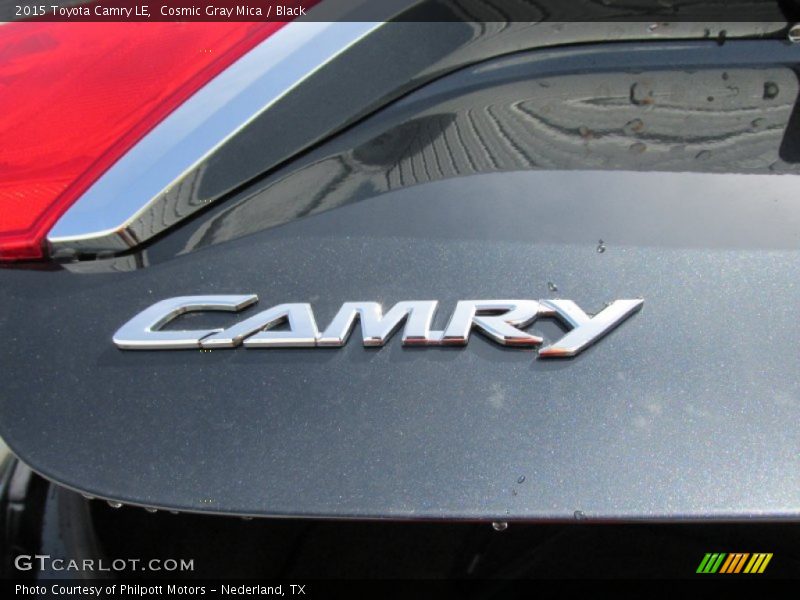 Cosmic Gray Mica / Black 2015 Toyota Camry LE