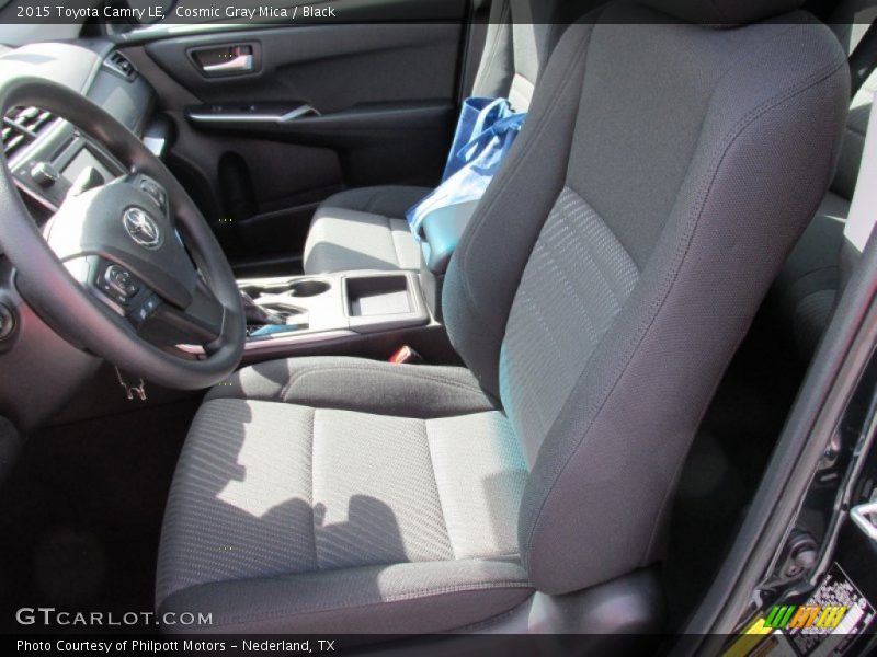 Cosmic Gray Mica / Black 2015 Toyota Camry LE