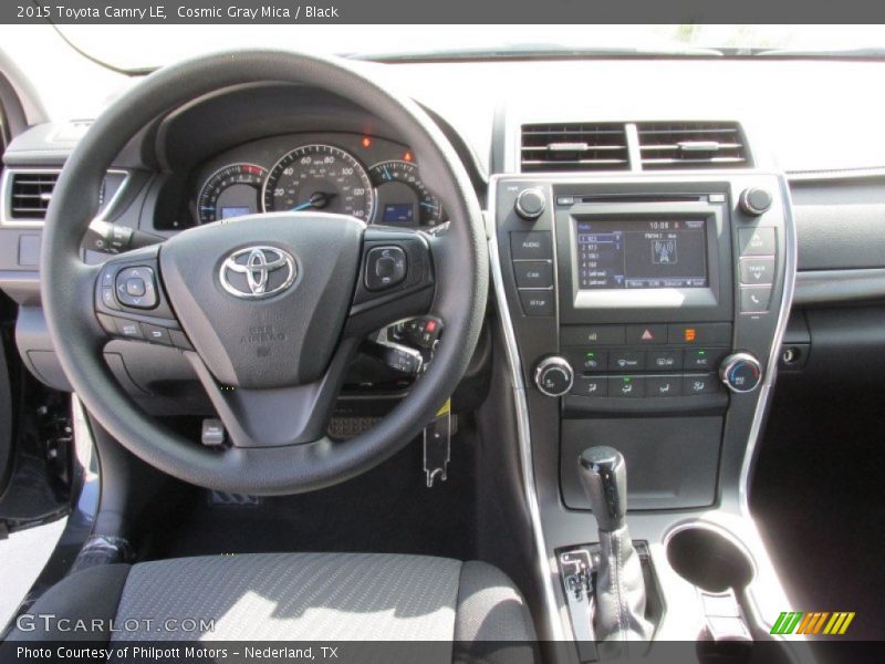Cosmic Gray Mica / Black 2015 Toyota Camry LE