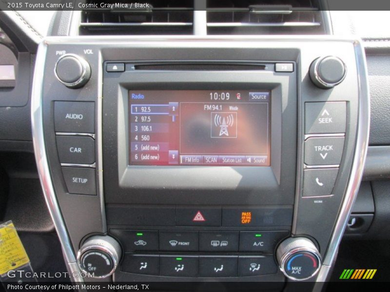 Cosmic Gray Mica / Black 2015 Toyota Camry LE