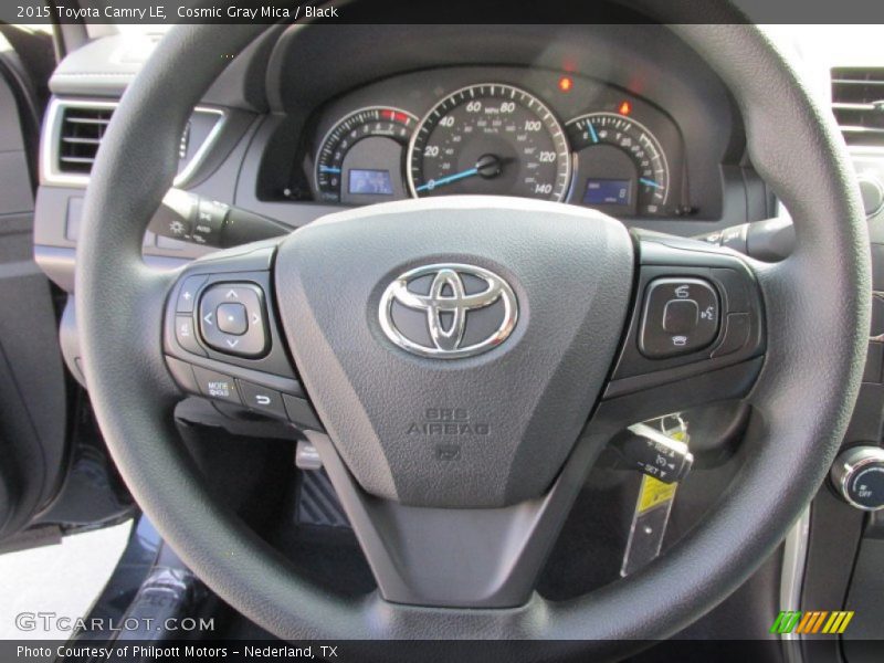 Cosmic Gray Mica / Black 2015 Toyota Camry LE