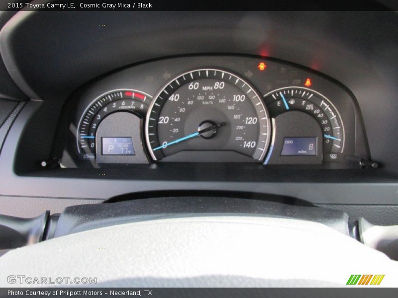 Cosmic Gray Mica / Black 2015 Toyota Camry LE