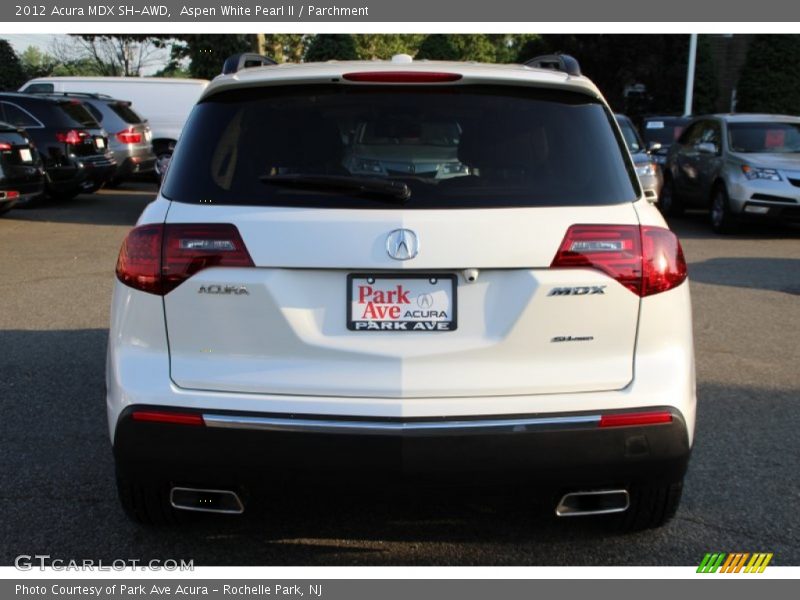 Aspen White Pearl II / Parchment 2012 Acura MDX SH-AWD