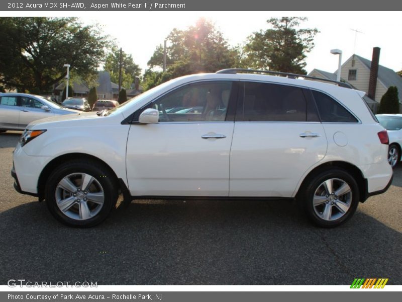 Aspen White Pearl II / Parchment 2012 Acura MDX SH-AWD