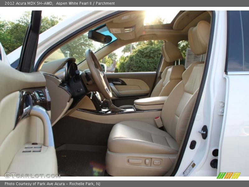 Aspen White Pearl II / Parchment 2012 Acura MDX SH-AWD