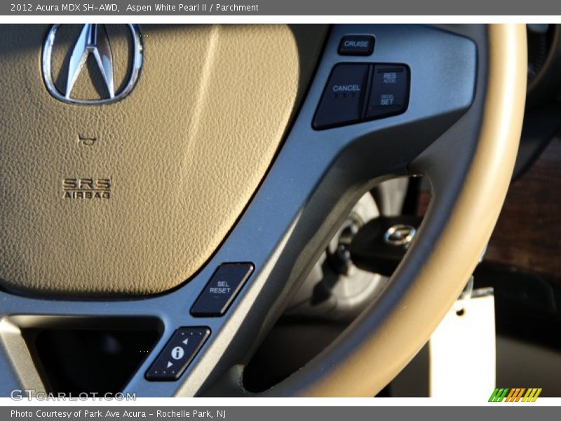 Aspen White Pearl II / Parchment 2012 Acura MDX SH-AWD