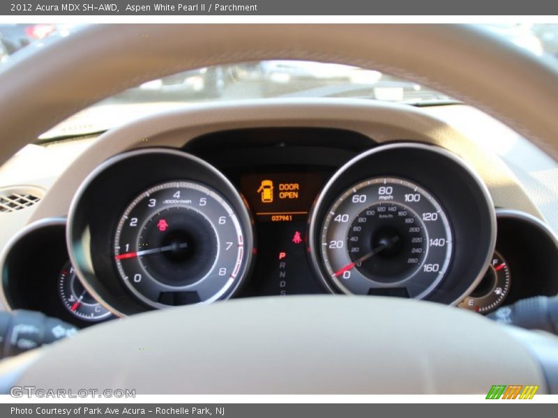 Aspen White Pearl II / Parchment 2012 Acura MDX SH-AWD