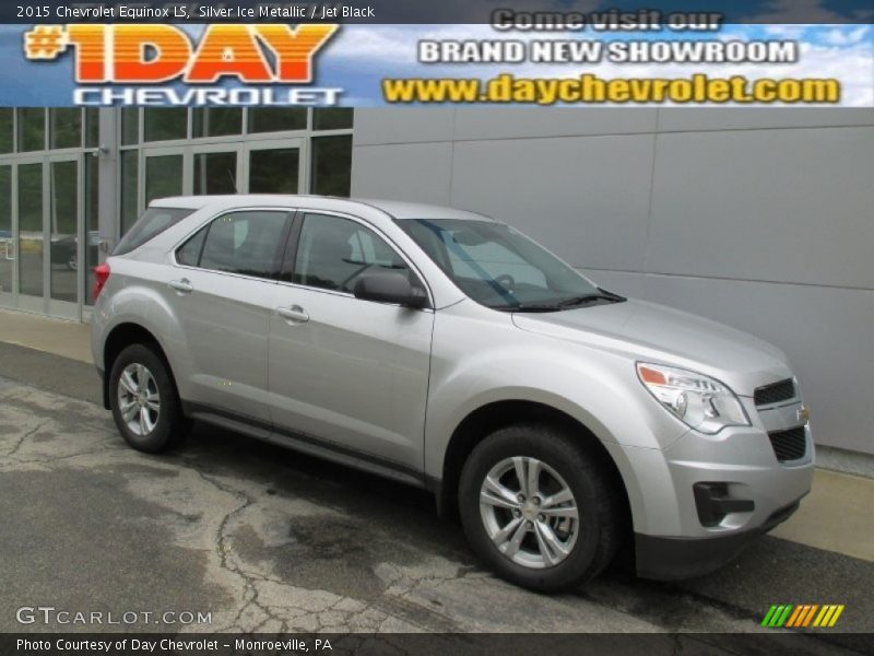 Silver Ice Metallic / Jet Black 2015 Chevrolet Equinox LS