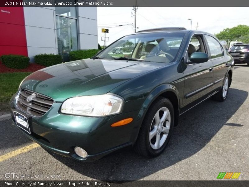 Sherwood Green Metallic / Blond 2001 Nissan Maxima GLE