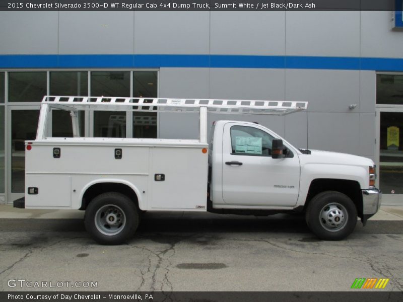 Summit White / Jet Black/Dark Ash 2015 Chevrolet Silverado 3500HD WT Regular Cab 4x4 Dump Truck