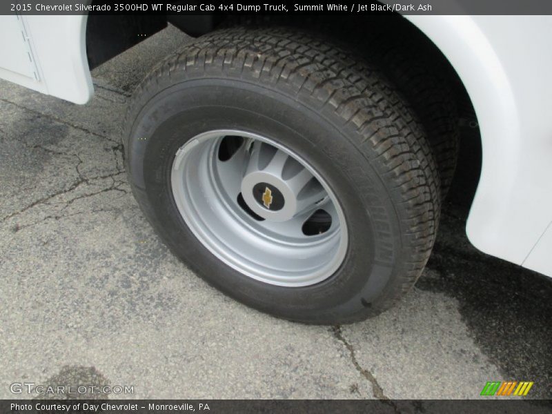 Summit White / Jet Black/Dark Ash 2015 Chevrolet Silverado 3500HD WT Regular Cab 4x4 Dump Truck