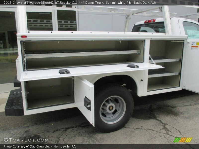 Summit White / Jet Black/Dark Ash 2015 Chevrolet Silverado 3500HD WT Regular Cab 4x4 Dump Truck