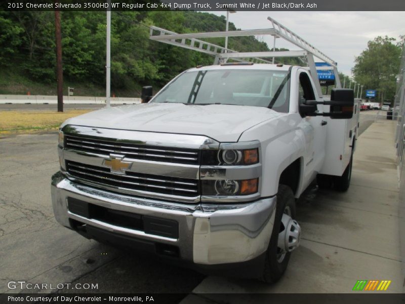 Summit White / Jet Black/Dark Ash 2015 Chevrolet Silverado 3500HD WT Regular Cab 4x4 Dump Truck