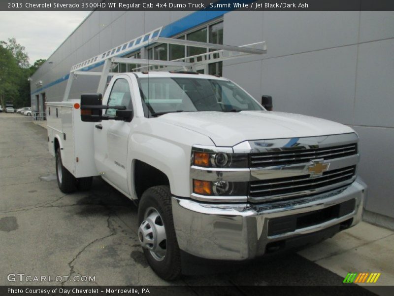 Summit White / Jet Black/Dark Ash 2015 Chevrolet Silverado 3500HD WT Regular Cab 4x4 Dump Truck