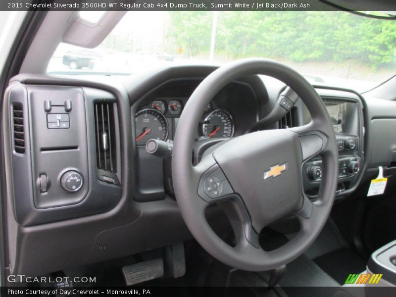 Summit White / Jet Black/Dark Ash 2015 Chevrolet Silverado 3500HD WT Regular Cab 4x4 Dump Truck