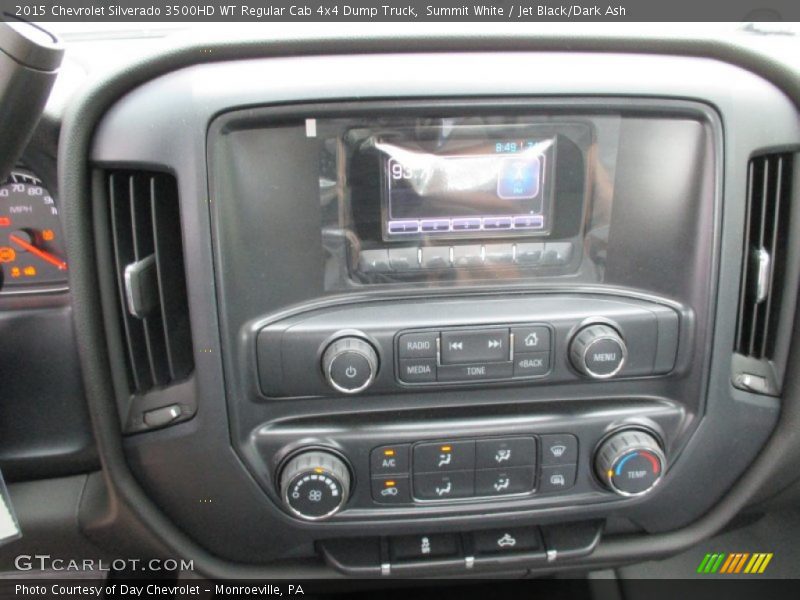 Summit White / Jet Black/Dark Ash 2015 Chevrolet Silverado 3500HD WT Regular Cab 4x4 Dump Truck