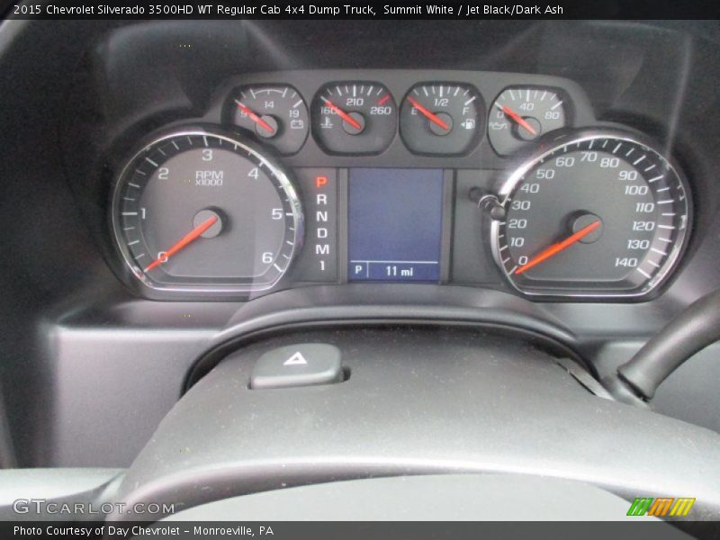 Summit White / Jet Black/Dark Ash 2015 Chevrolet Silverado 3500HD WT Regular Cab 4x4 Dump Truck