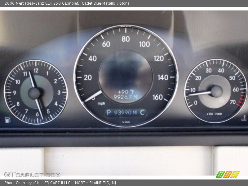Cadet Blue Metallic / Stone 2006 Mercedes-Benz CLK 350 Cabriolet