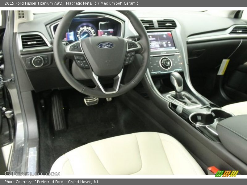 Magnetic Metallic / Medium Soft Ceramic 2015 Ford Fusion Titanium AWD