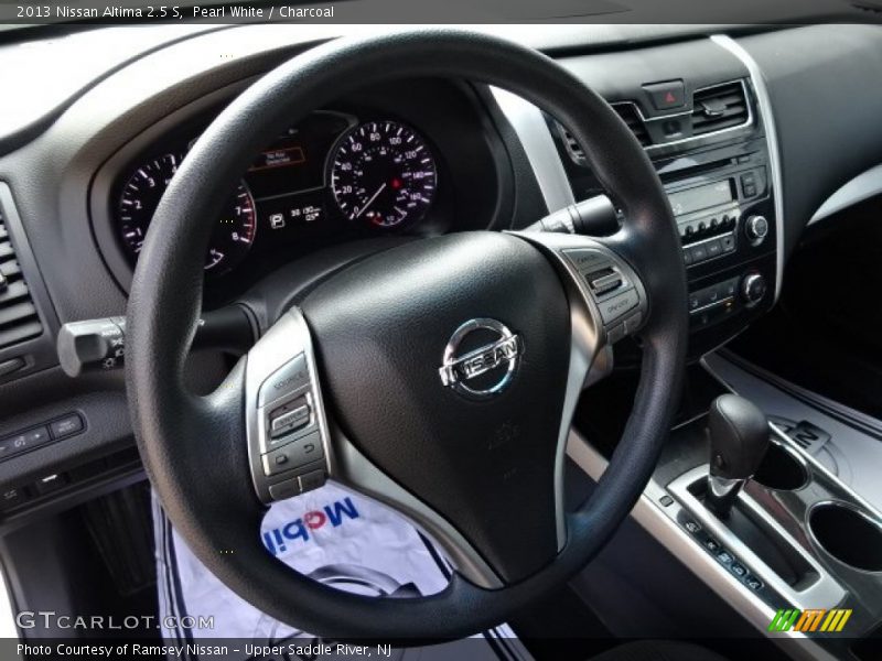 Pearl White / Charcoal 2013 Nissan Altima 2.5 S