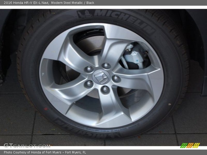 Modern Steel Metallic / Black 2016 Honda HR-V EX-L Navi