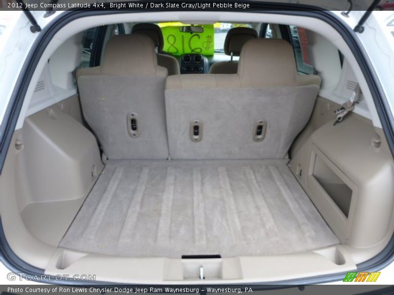 Bright White / Dark Slate Gray/Light Pebble Beige 2012 Jeep Compass Latitude 4x4