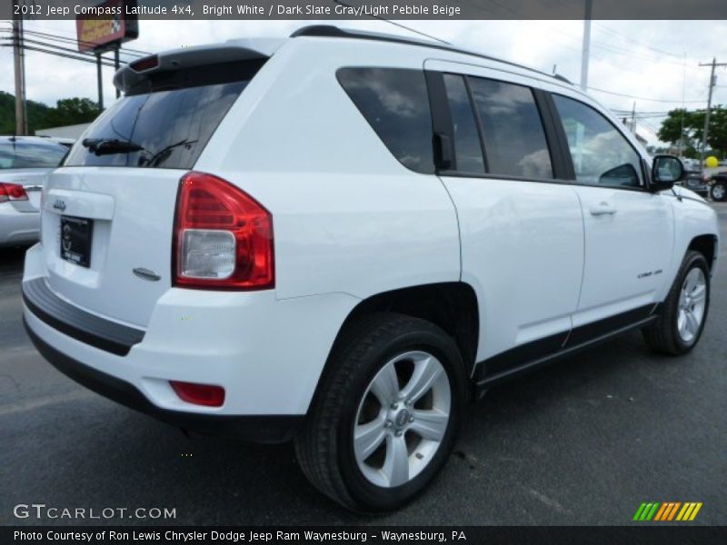 Bright White / Dark Slate Gray/Light Pebble Beige 2012 Jeep Compass Latitude 4x4