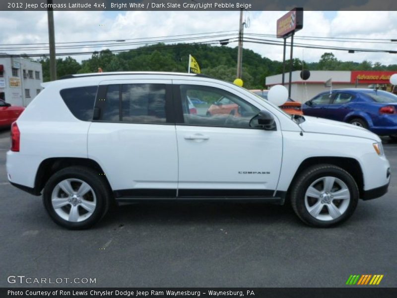 Bright White / Dark Slate Gray/Light Pebble Beige 2012 Jeep Compass Latitude 4x4