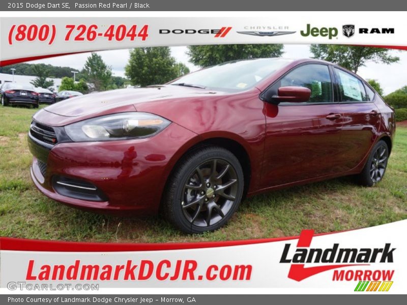Passion Red Pearl / Black 2015 Dodge Dart SE