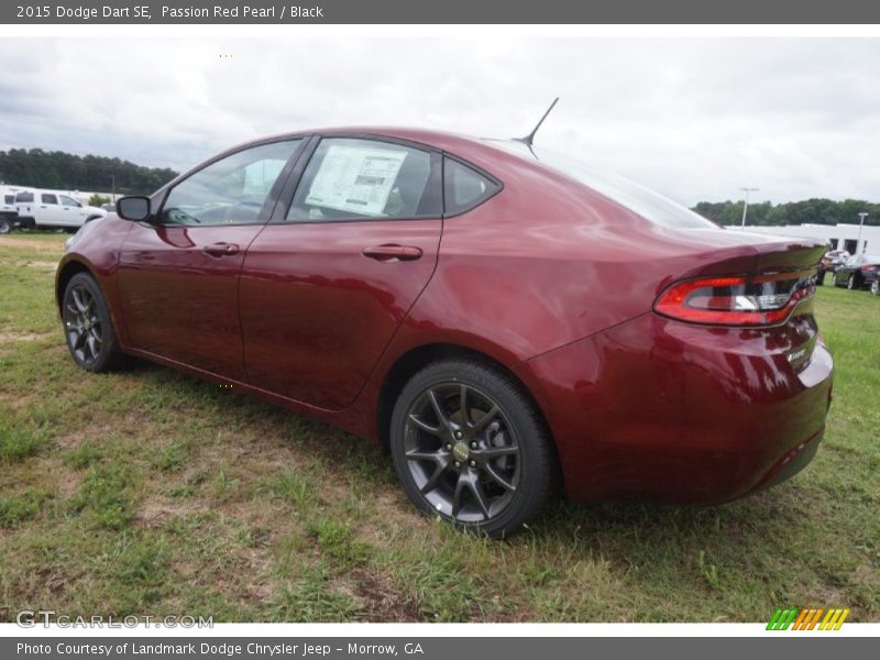 Passion Red Pearl / Black 2015 Dodge Dart SE