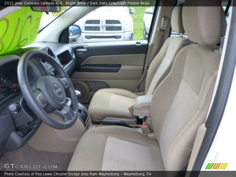 Bright White / Dark Slate Gray/Light Pebble Beige 2012 Jeep Compass Latitude 4x4