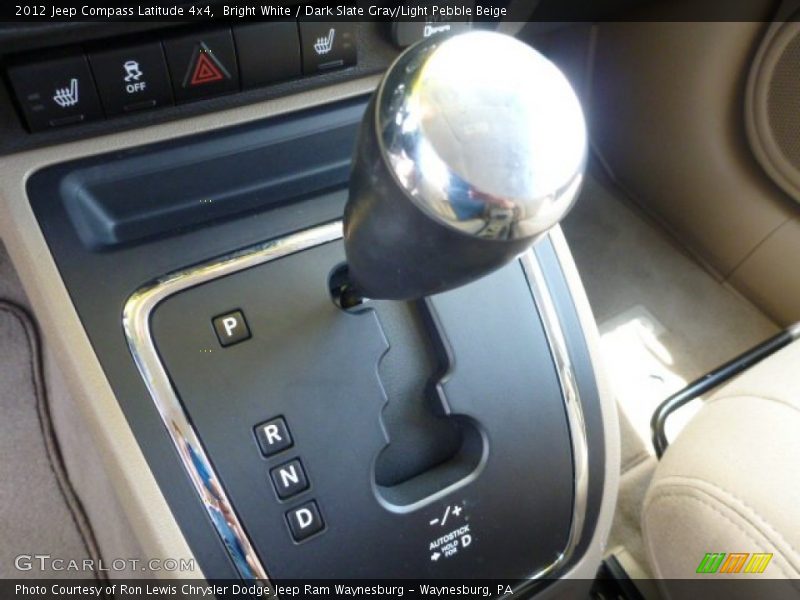 Bright White / Dark Slate Gray/Light Pebble Beige 2012 Jeep Compass Latitude 4x4