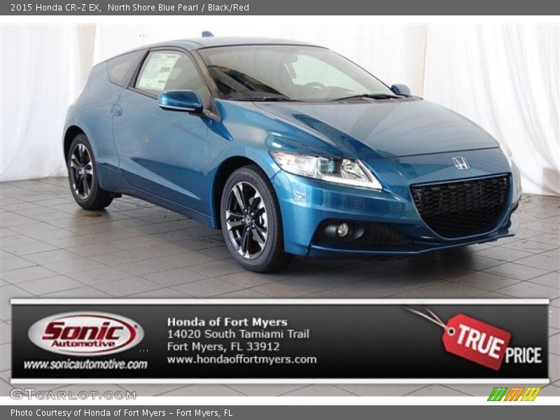 North Shore Blue Pearl / Black/Red 2015 Honda CR-Z EX