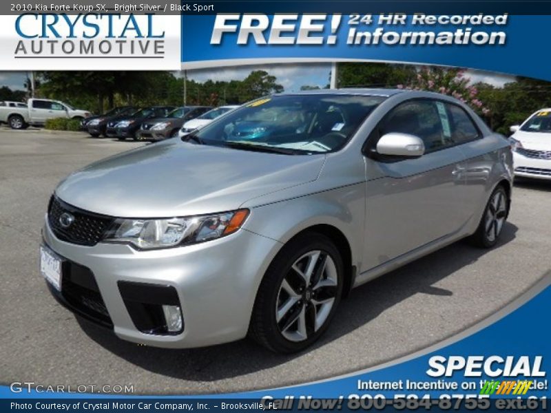 Bright Silver / Black Sport 2010 Kia Forte Koup SX