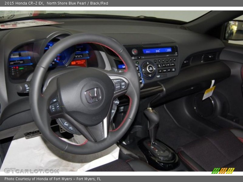 North Shore Blue Pearl / Black/Red 2015 Honda CR-Z EX