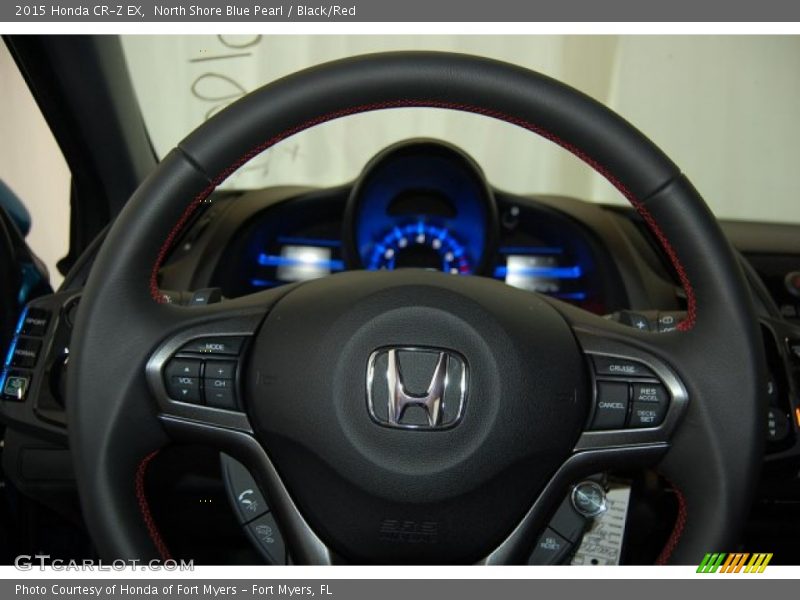 North Shore Blue Pearl / Black/Red 2015 Honda CR-Z EX