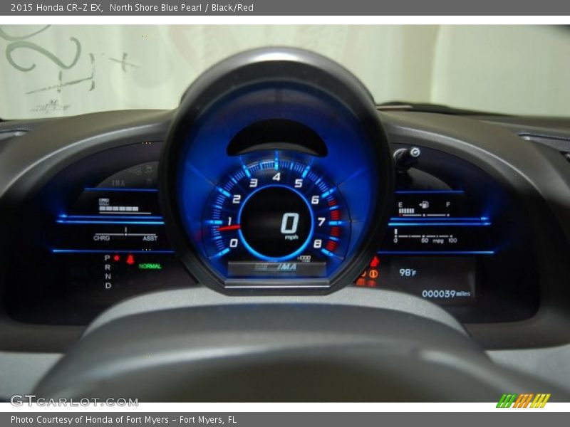 North Shore Blue Pearl / Black/Red 2015 Honda CR-Z EX