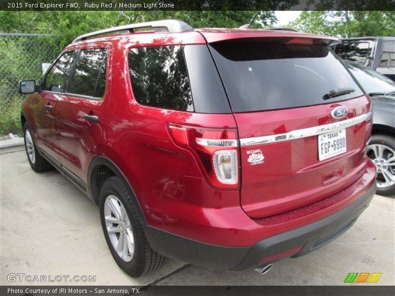 Ruby Red / Medium Light Stone 2015 Ford Explorer FWD