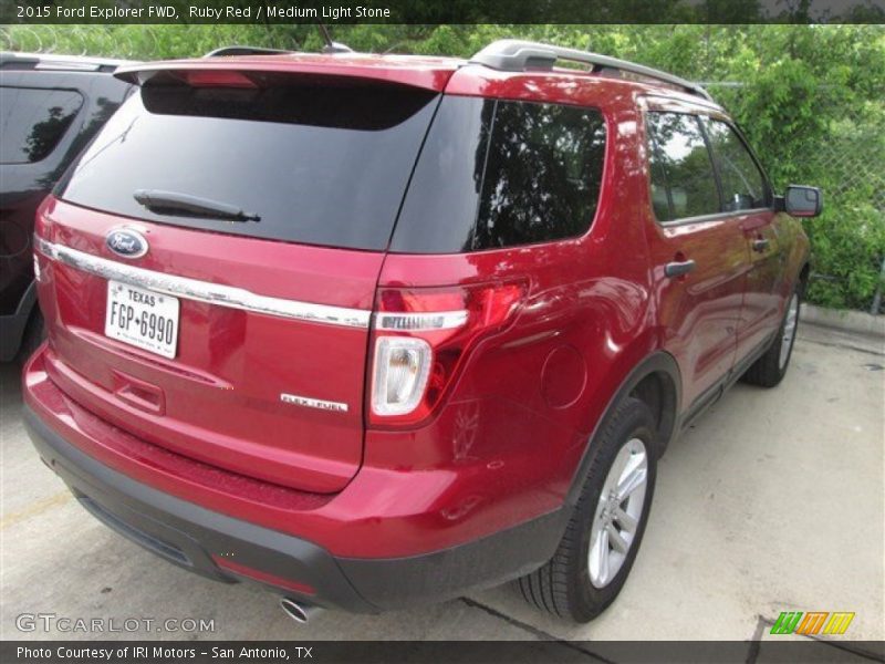 Ruby Red / Medium Light Stone 2015 Ford Explorer FWD