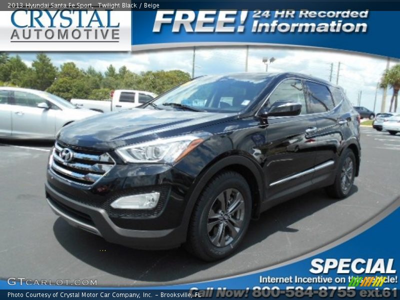 Twilight Black / Beige 2013 Hyundai Santa Fe Sport