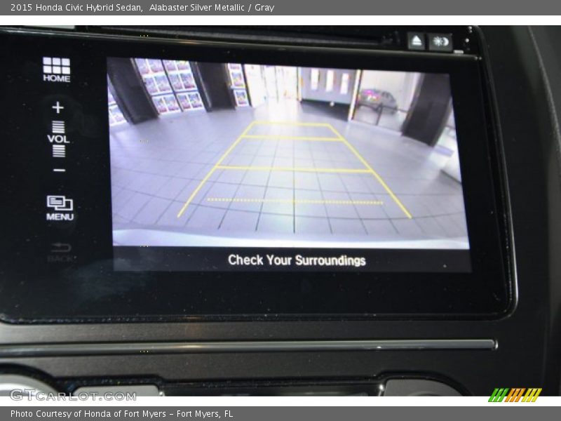 Alabaster Silver Metallic / Gray 2015 Honda Civic Hybrid Sedan