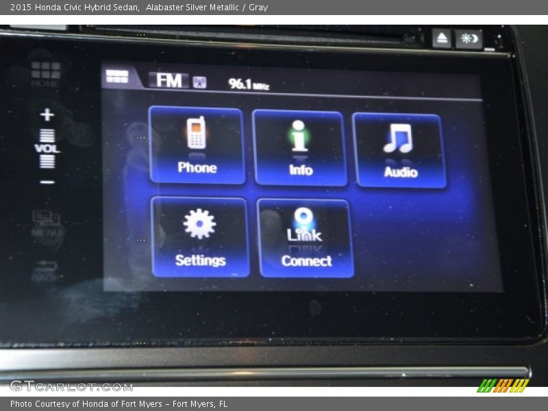 Alabaster Silver Metallic / Gray 2015 Honda Civic Hybrid Sedan