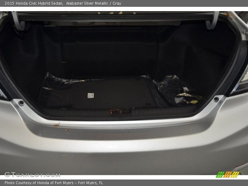 Alabaster Silver Metallic / Gray 2015 Honda Civic Hybrid Sedan