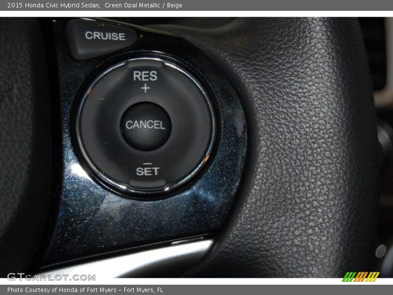 Green Opal Metallic / Beige 2015 Honda Civic Hybrid Sedan
