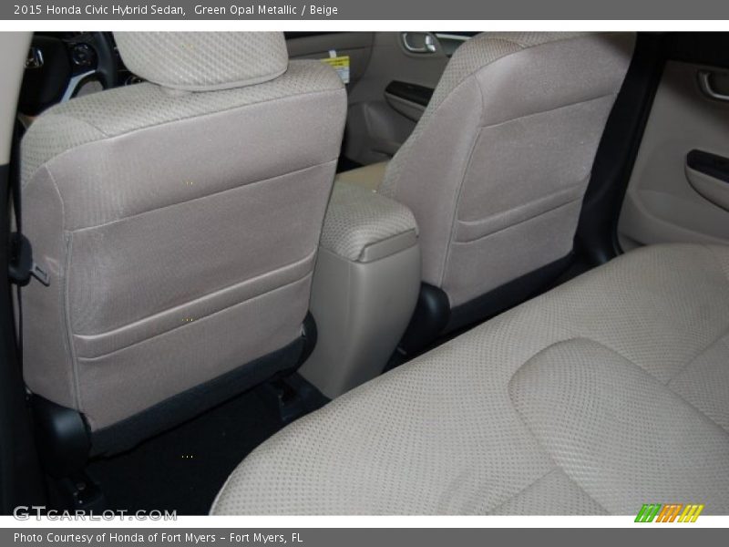 Green Opal Metallic / Beige 2015 Honda Civic Hybrid Sedan