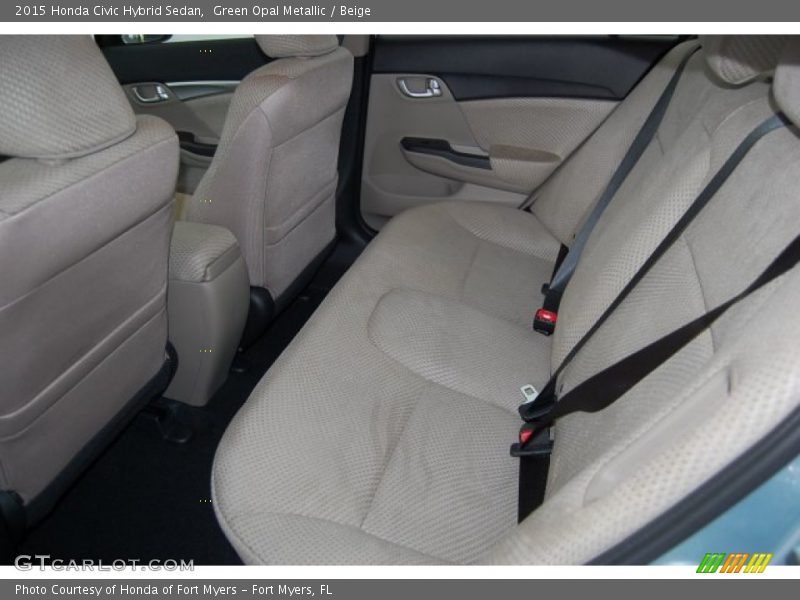 Green Opal Metallic / Beige 2015 Honda Civic Hybrid Sedan