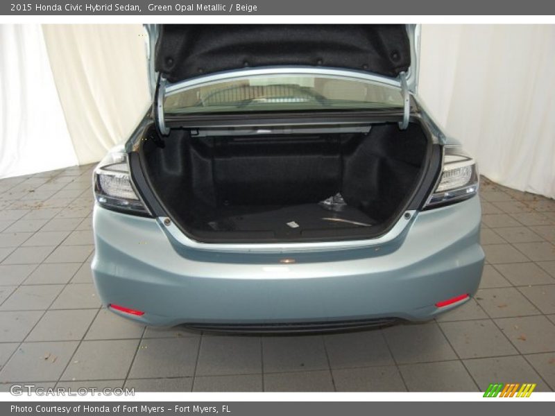 Green Opal Metallic / Beige 2015 Honda Civic Hybrid Sedan