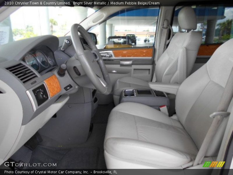 Bright Silver Metallic / Medium Pebble Beige/Cream 2010 Chrysler Town & Country Limited