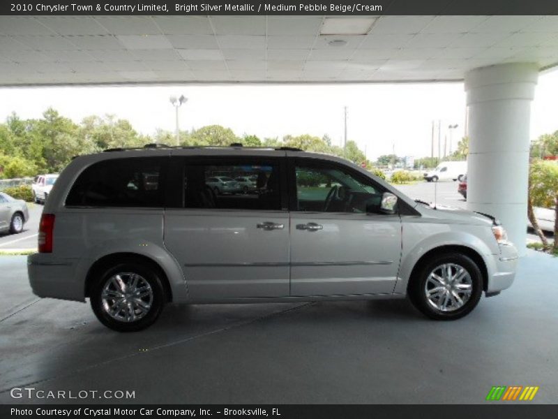 Bright Silver Metallic / Medium Pebble Beige/Cream 2010 Chrysler Town & Country Limited