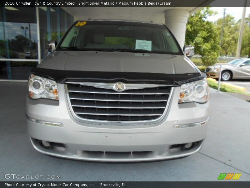 Bright Silver Metallic / Medium Pebble Beige/Cream 2010 Chrysler Town & Country Limited